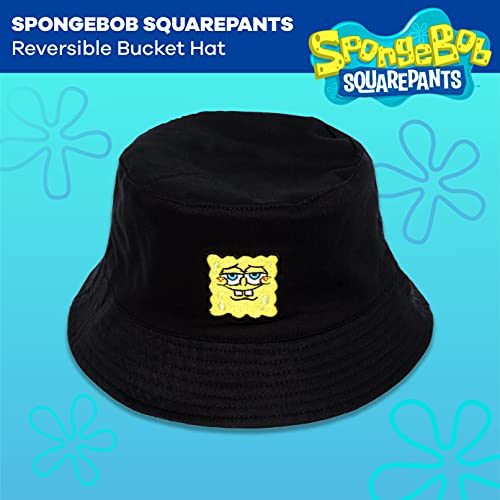 Spongebob Squarepants Bucket Hat: Packable Travel Hat, Reversible Wide Brim Summer Cap, Black and Yellow, One Size
Spong