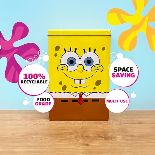 SpongeBob SquarePants Laundry Tin Multi-purpose Container Corrosion Resistant Detergent and Household Storage