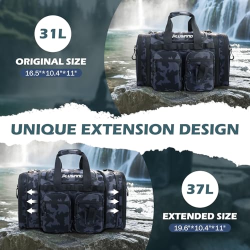 PLUSINNO Expandable Saltwater and Freshwater Fishing Bag for Anglers - Water Resistant Gear
| PLUSINNO Saltwater and Fr