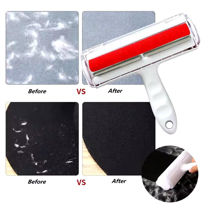 PORBLA LLC Roller Pet Hair Remover and Reusable Lint Roller - Cat and Dog Hair Remover for Furniture, Couch, Carpet, Clo