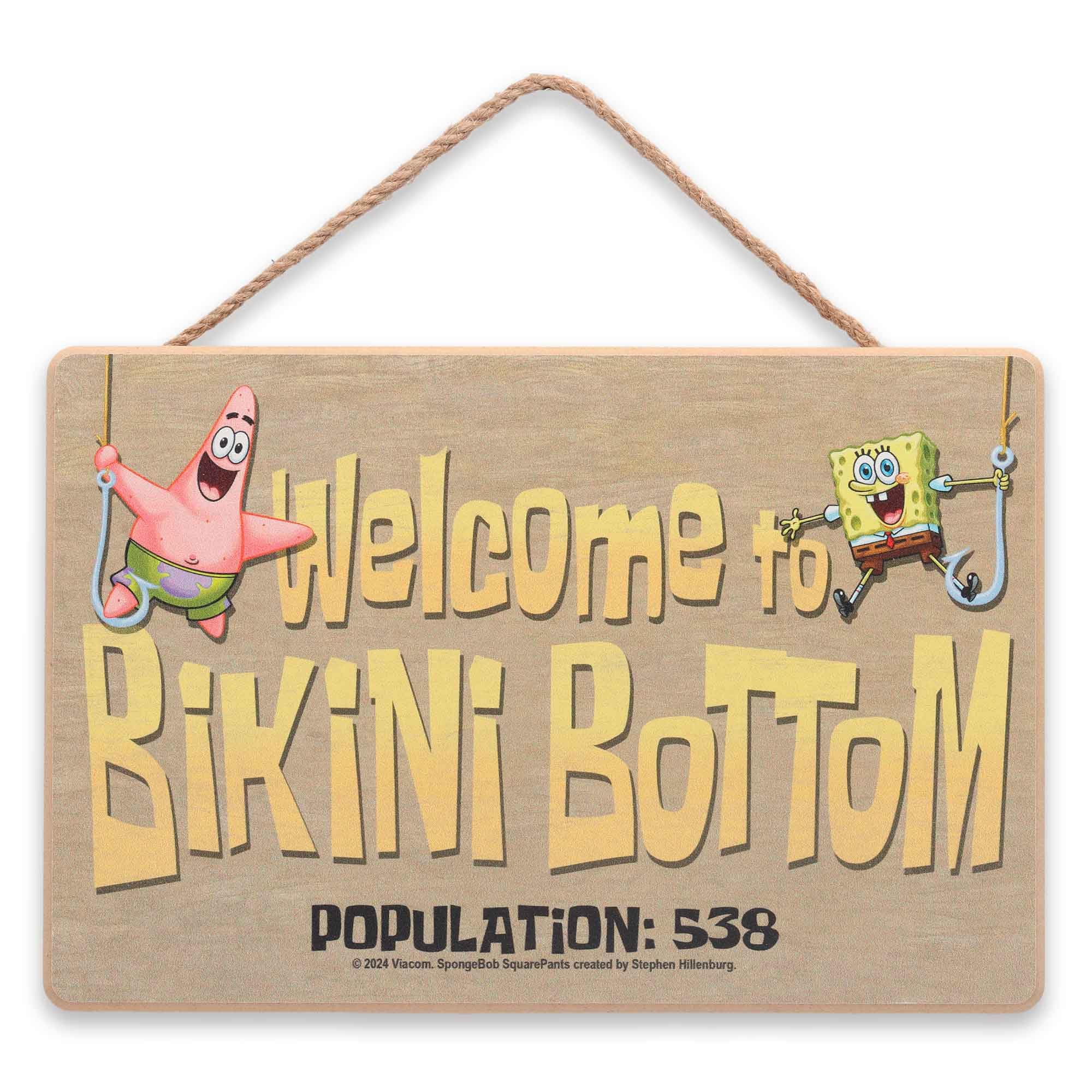 Nickelodeon SpongeBob SquarePants Fun Bikini Bottom Sign for Home Decor
| Nickelodeon SpongeBob SquarePants Hanging Woo